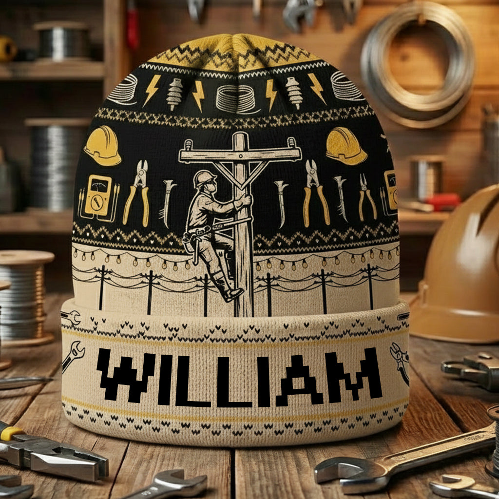 Lineman Life - Personalized Lineman Beanie Hat