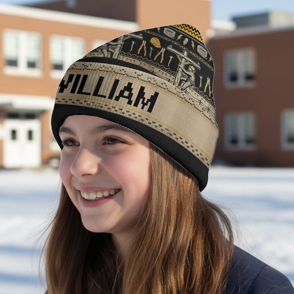 Lineman Life - Personalized Lineman Beanie Hat