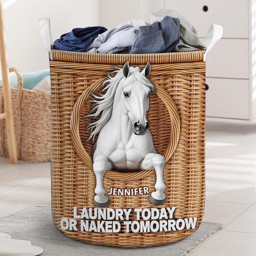 Laundry Today - Personalized Horse Storage Basket