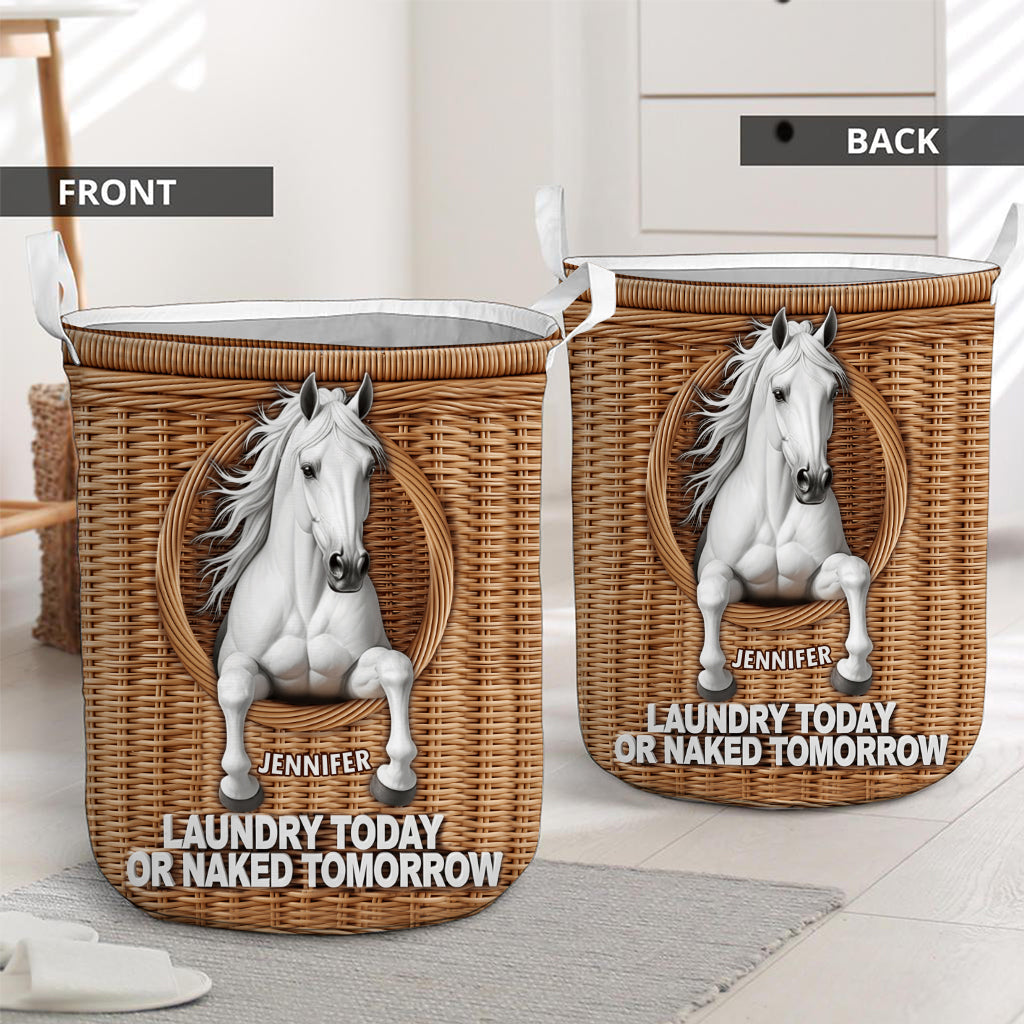 Laundry Today - Personalized Horse Storage Basket