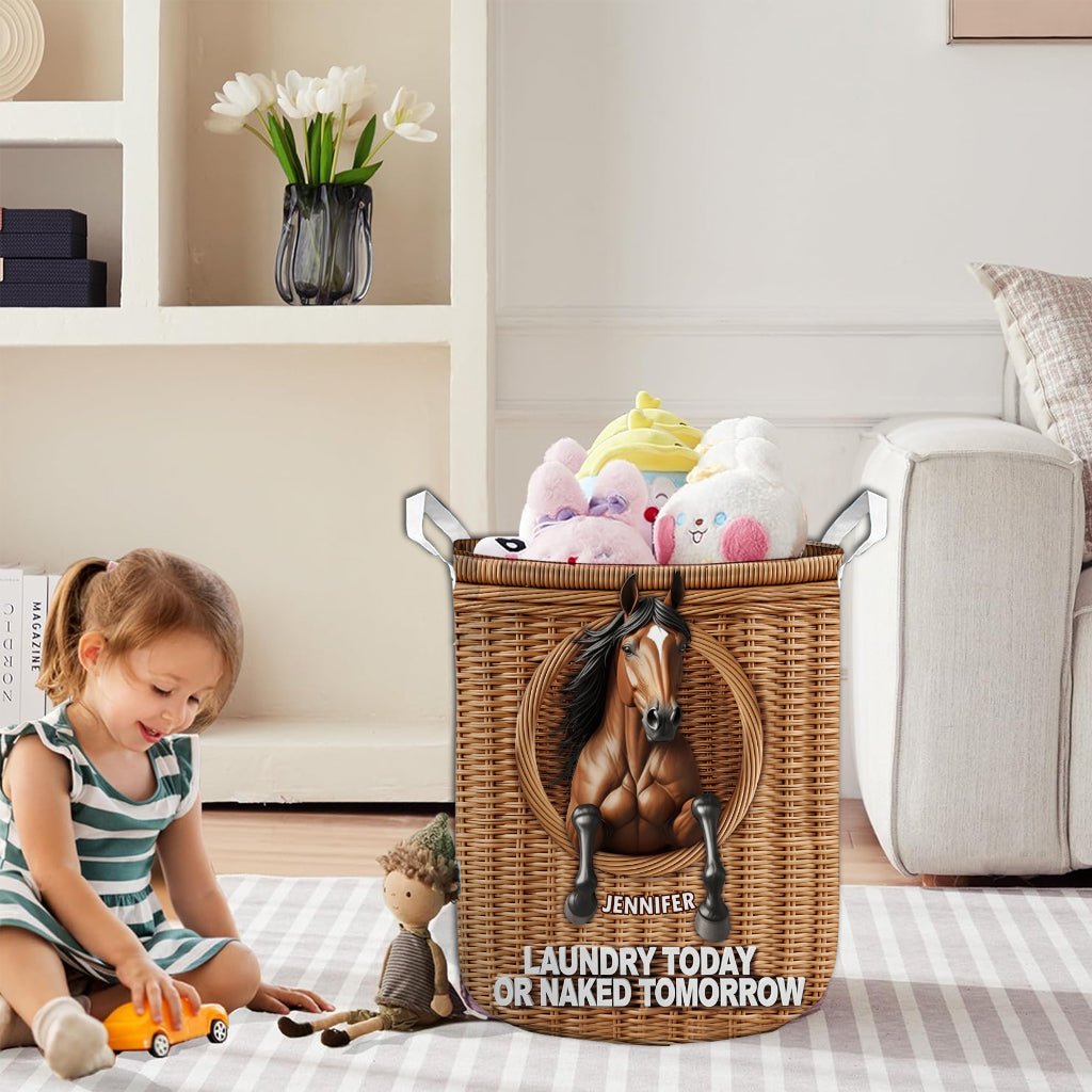 Laundry Today - Personalized Horse Storage Basket