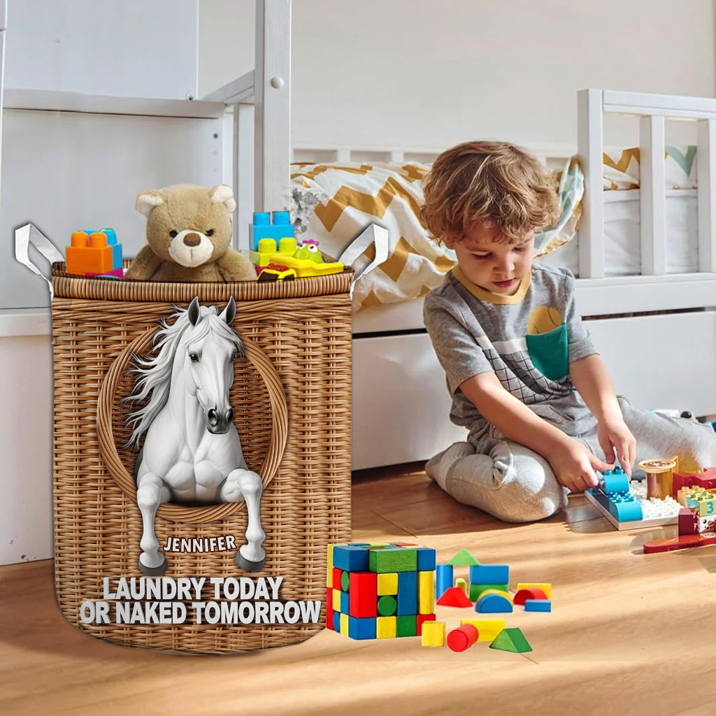 Laundry Today - Personalized Horse Storage Basket