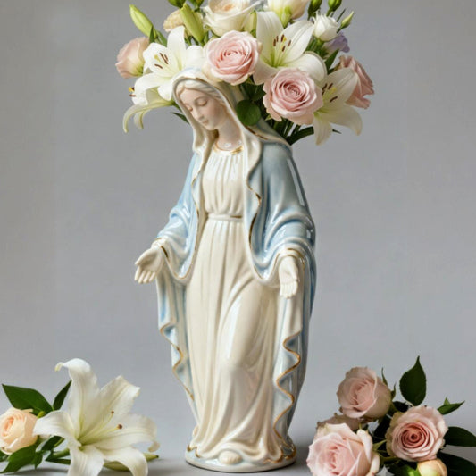 Our Lady - Personalized Christian Custom Shape Acrylic Flower Vase