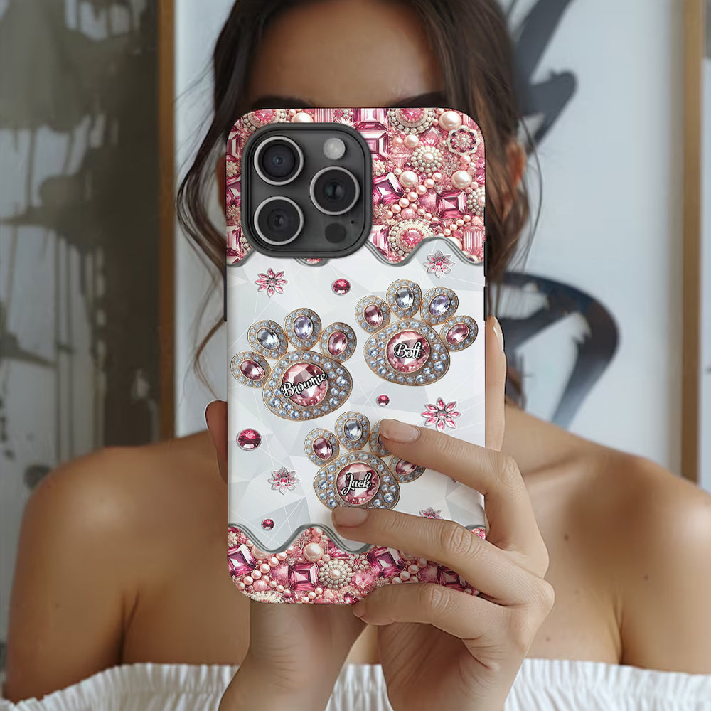 Das Leben ist schöner mit meinen Hunden – Personalisierte Handyhülle mit Hunde-Vollbild