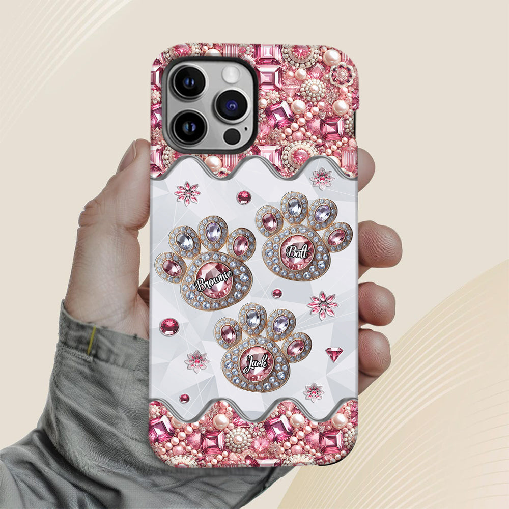 Das Leben ist schöner mit meinen Hunden – Personalisierte Handyhülle mit Hunde-Vollbild