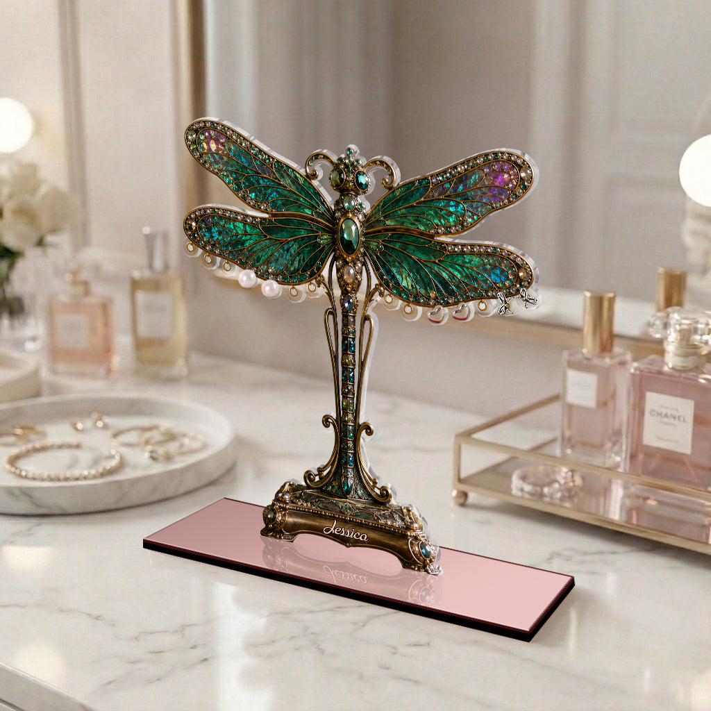 Stunning Dragonfly - Personalized Dragonfly Jewelry Holder