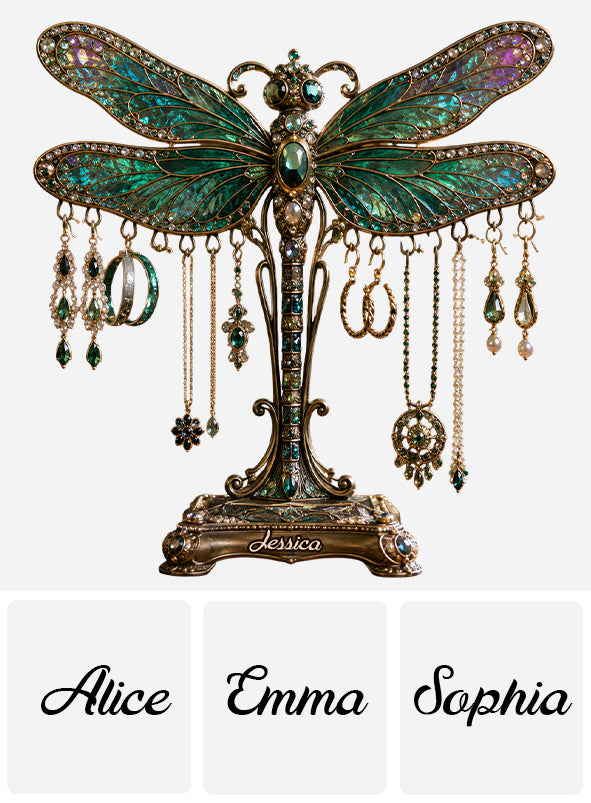 Stunning Dragonfly - Personalized Dragonfly Jewelry Holder