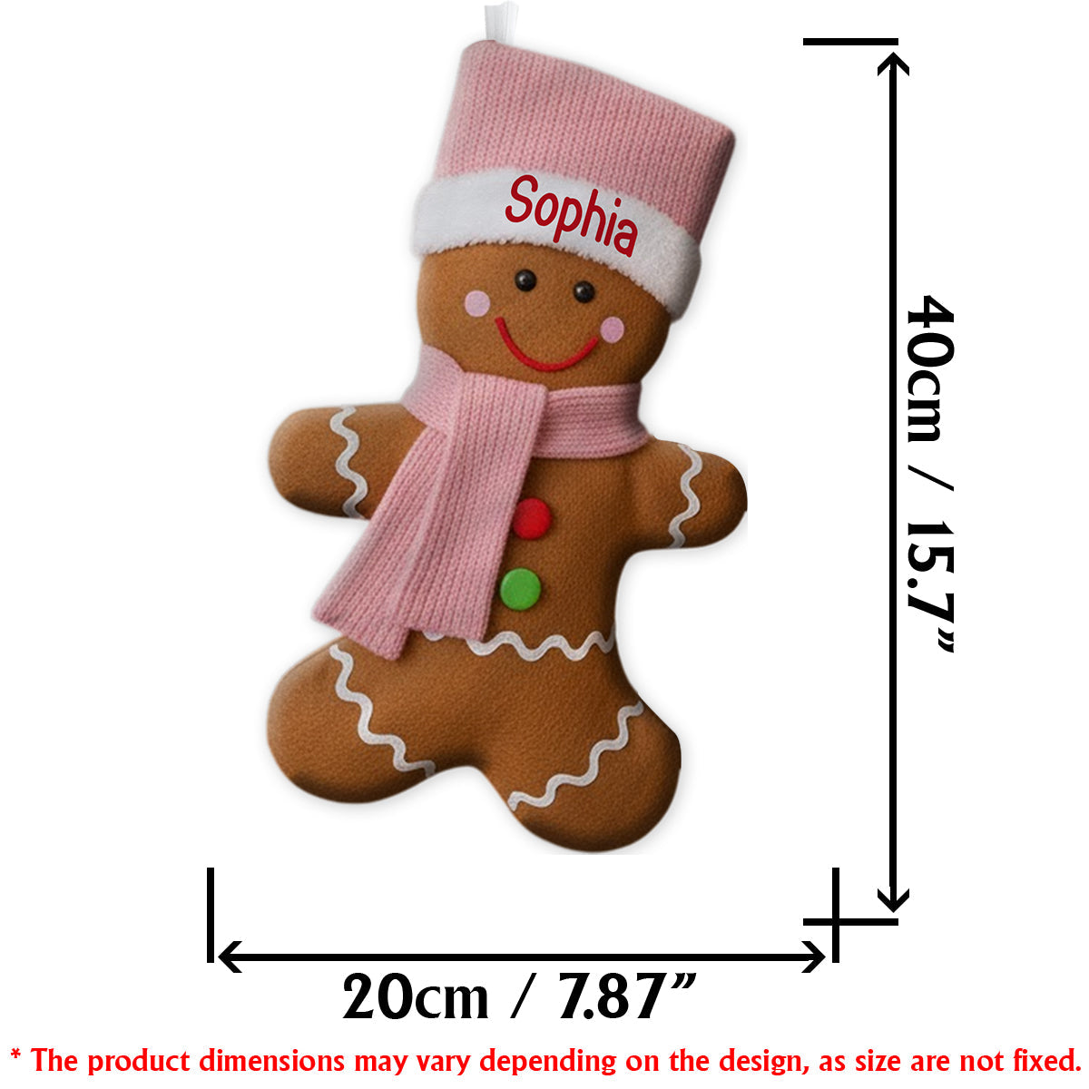 Frohe Weihnachten – Personalisierter Weihnachtsstrumpf in Familienform