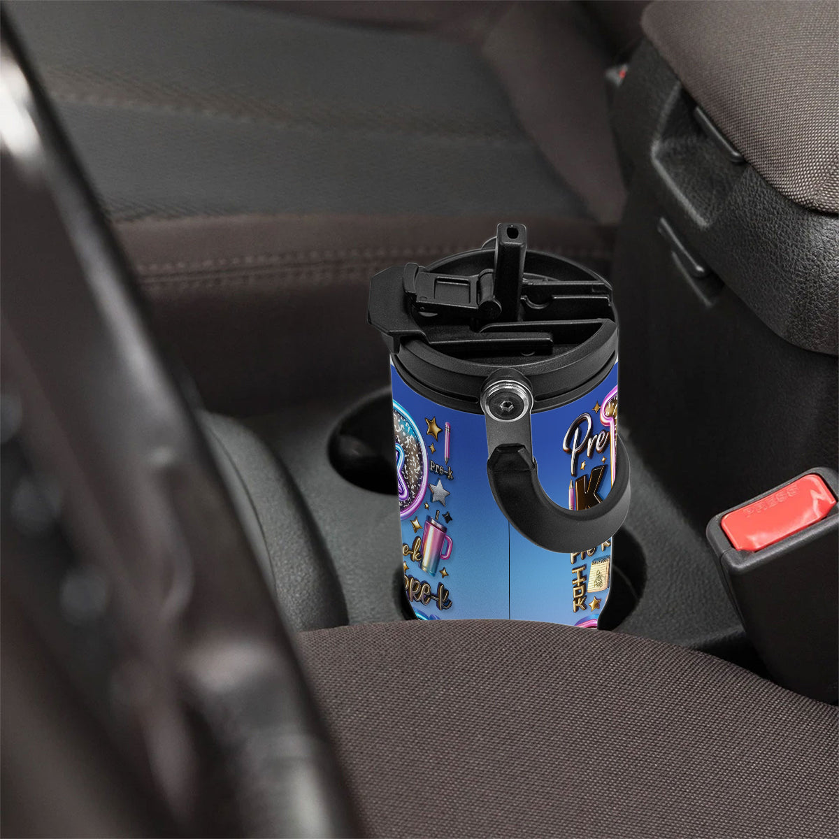 Personalisierter Lehrerbecher mit Tragegriff – perfekt für den Schulstart!