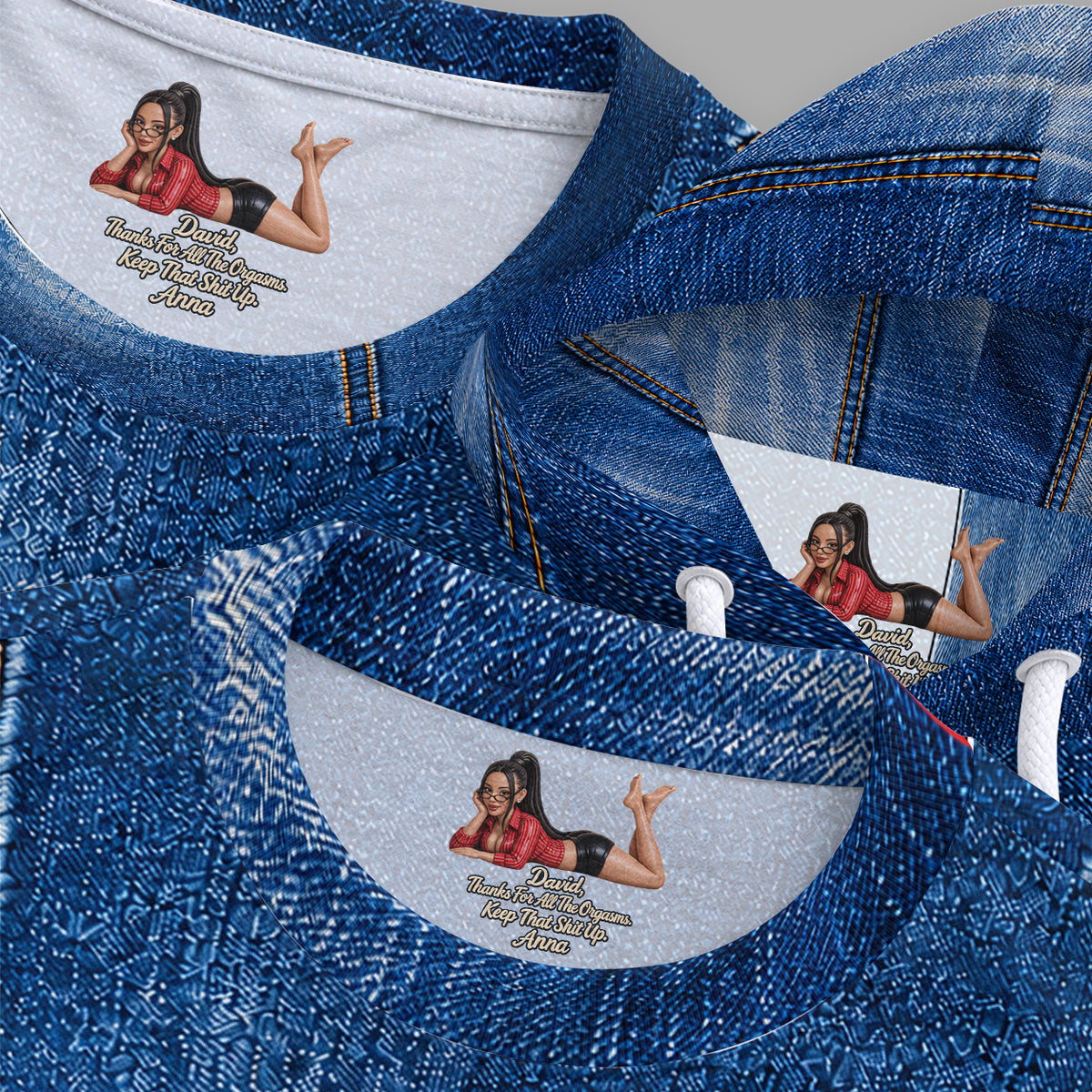 Thanks You Man - Personalized Spicy Couple Hidden Message Shirt