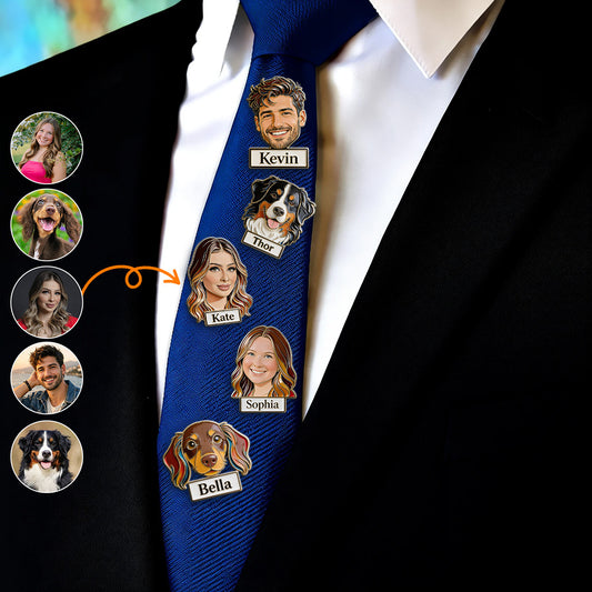 Custom Any Photo Funny Gift For Dad, Grandpa - Personalized Father 3D Embossed Enamel Pin
