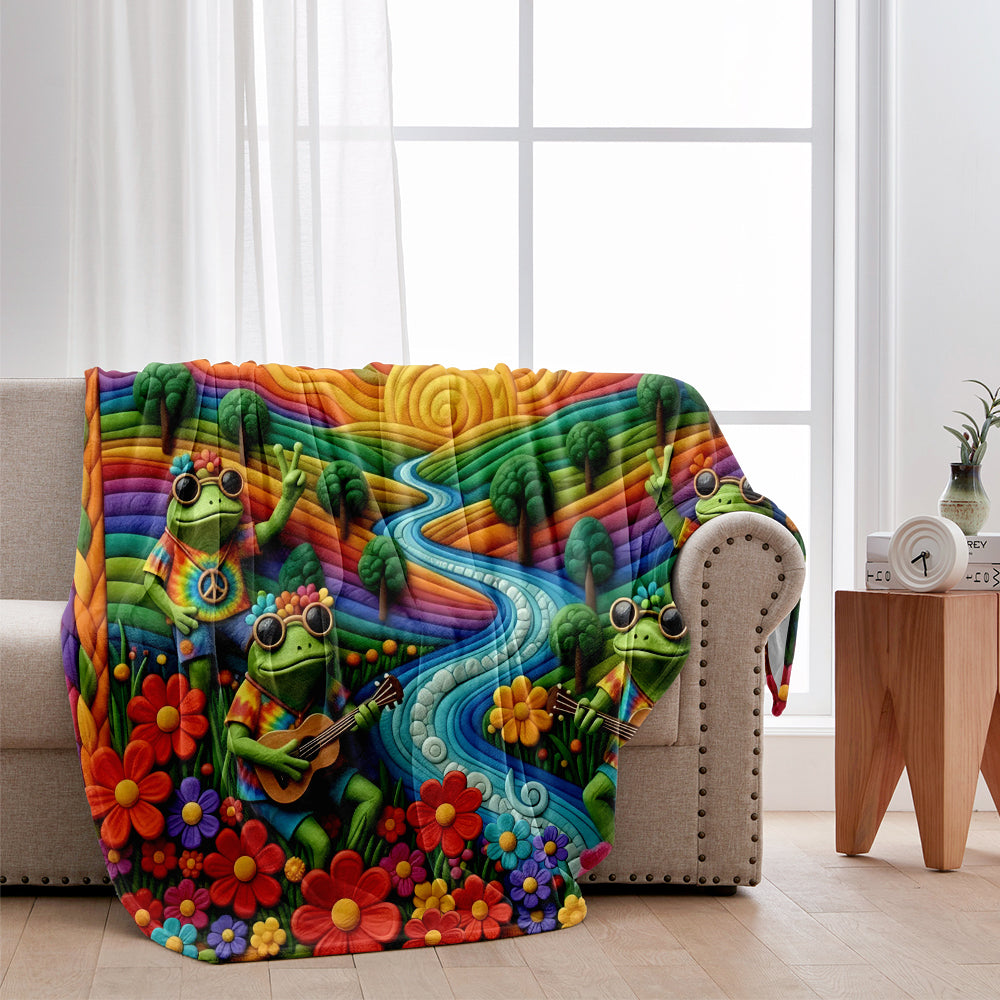 Hippie-Blumen – Personalisierte Hippie-Decke