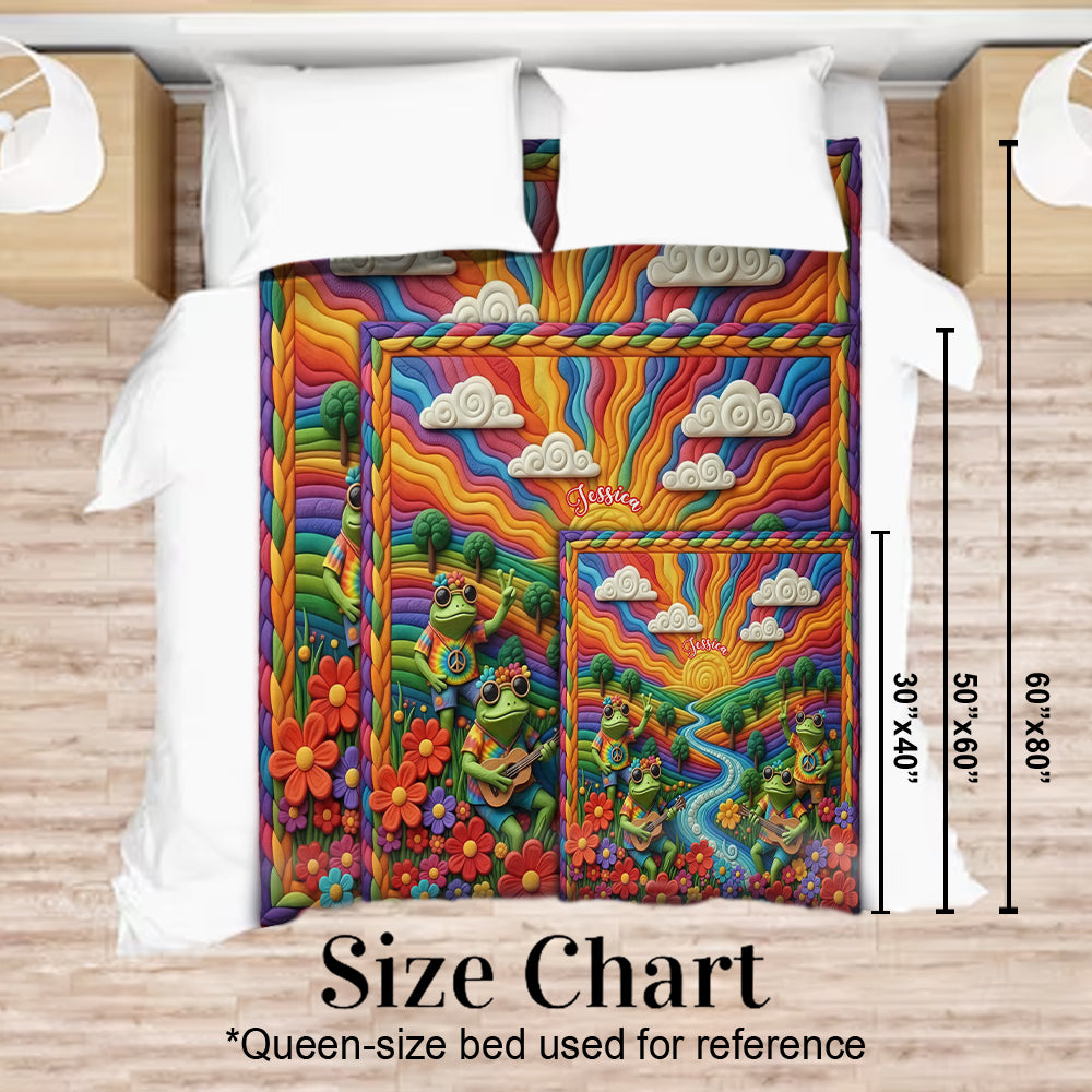 Hippie-Blumen – Personalisierte Hippie-Decke