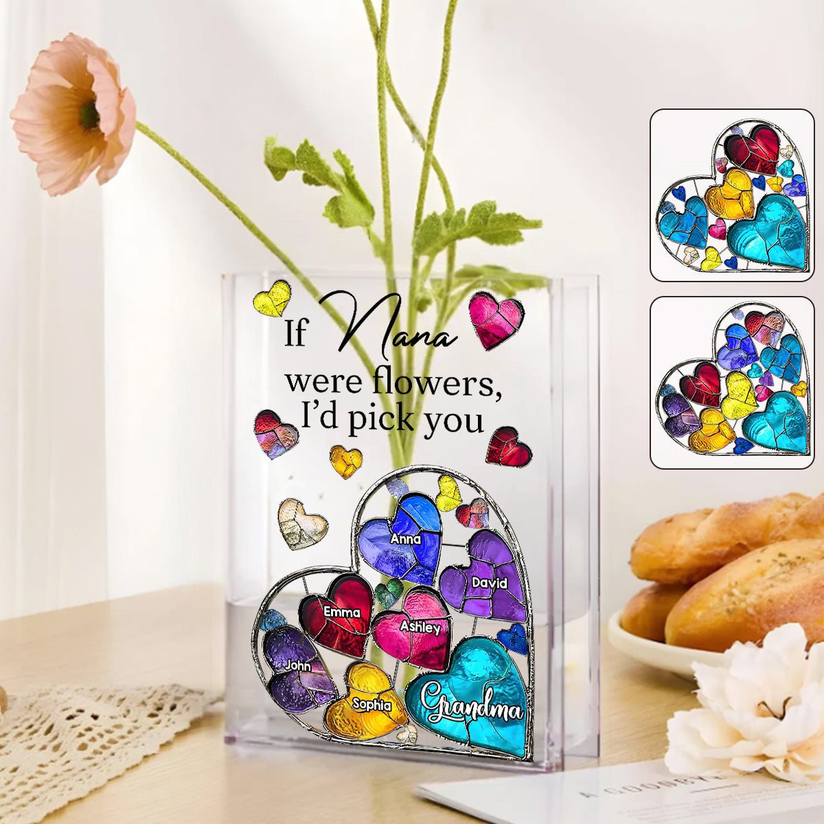 Wenn Oma eine Blume wäre – Personalisierte Oma-Buchvase