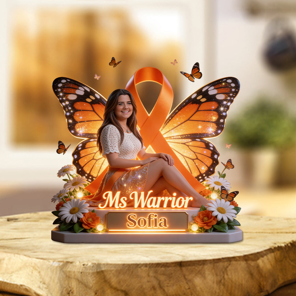 Multiple Sclerosis, MS Warior, MS Awareness Month - Personalized Multiple Sclerosis Awareness Custom Shaped Acrylic Plaque