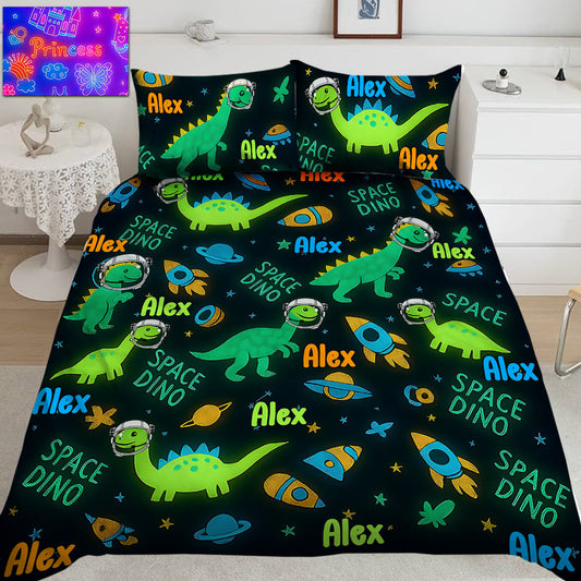Cute Children's Gift Boys' Dinosaur Space Girls' Princess - Personalized Kid Bedding Set