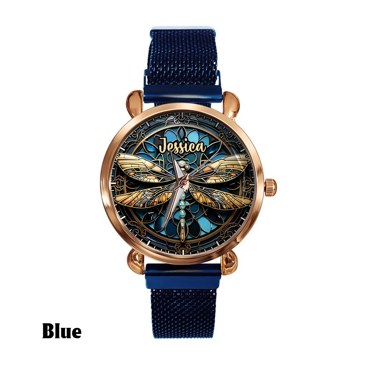 Wunderschöne Libelle – personalisierte Libelle Damen-Handuhr