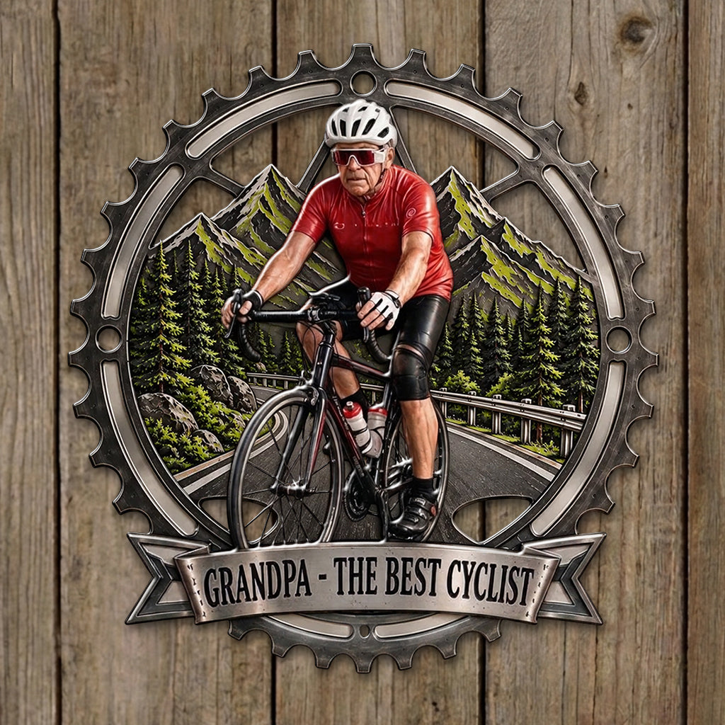 Cycling Lovers Gift, Cyclist Gift - Personalized Cycling 3D Printed Cut Metal Sign