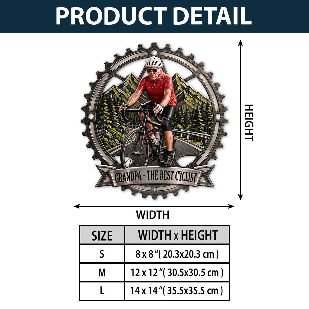 Cycling Lovers Gift, Cyclist Gift - Personalized Cycling 3D Printed Cut Metal Sign