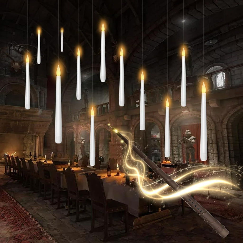 Flameless Floating Candles With Wand Remote