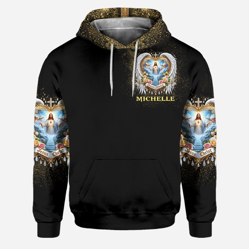 Ich glaube an Gott und die Kraft des Gebets – Personalisierter christlicher Hoodie und Leggings