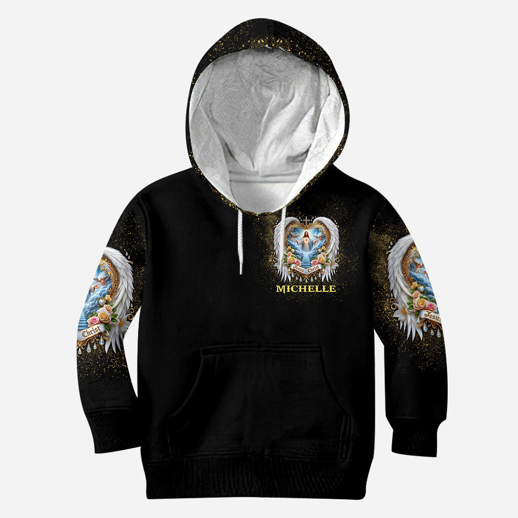Ich glaube an Gott und die Kraft des Gebets – Personalisierter christlicher Hoodie und Leggings