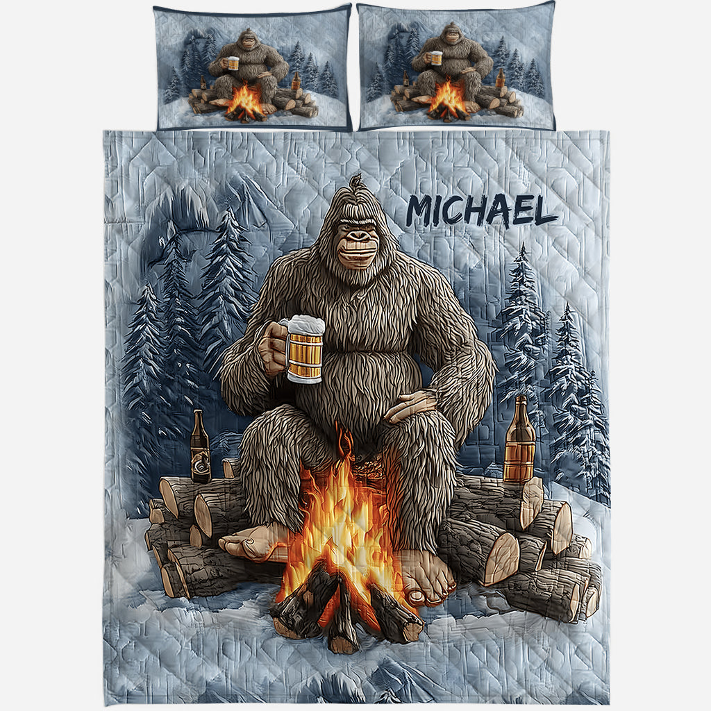 Personalisiertes Wanderquilt-Set für Bigfoot-Liebhaber