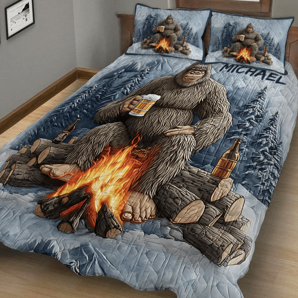 Personalisiertes Wanderquilt-Set für Bigfoot-Liebhaber