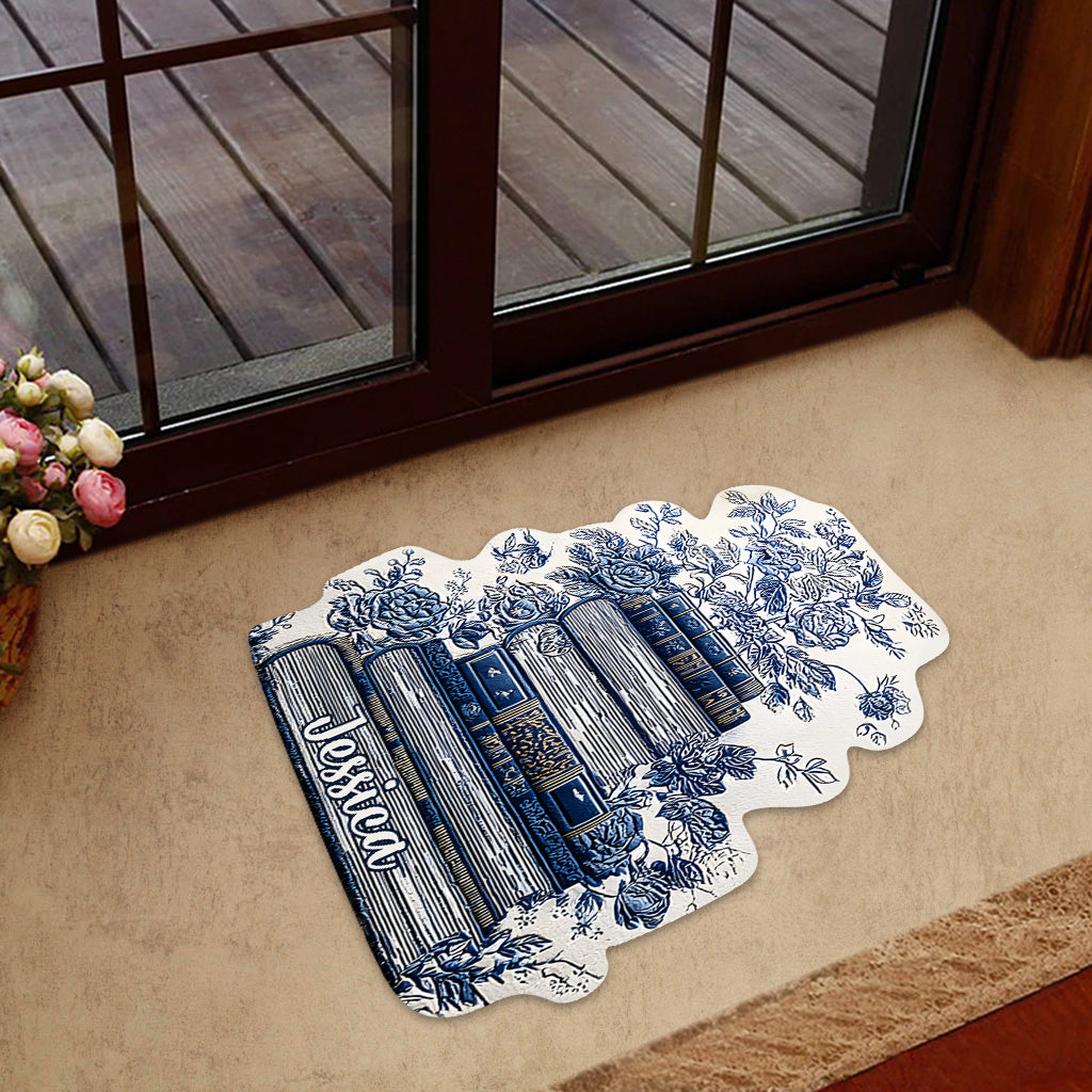 Vintage-Fußmatte/Teppich im Toile-de-Jouy-Stil mit Blumenmuster – personalisierbar in Buchform