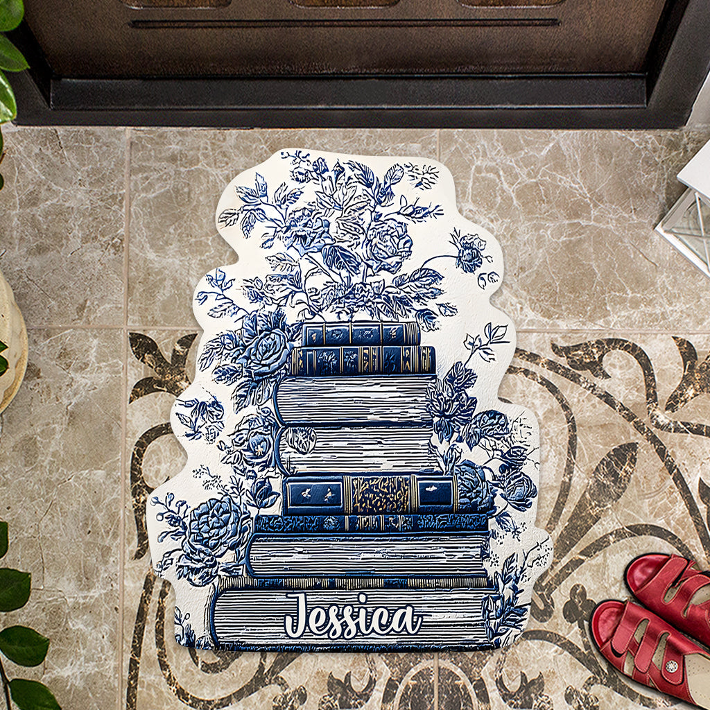 Vintage-Fußmatte/Teppich im Toile-de-Jouy-Stil mit Blumenmuster – personalisierbar in Buchform