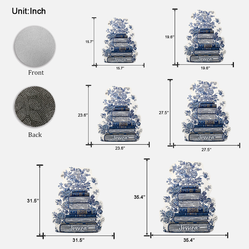 Vintage-Fußmatte/Teppich im Toile-de-Jouy-Stil mit Blumenmuster – personalisierbar in Buchform
