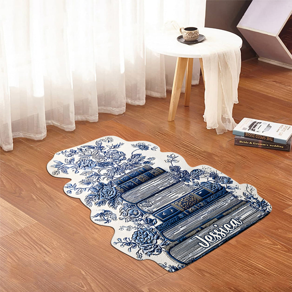 Vintage-Fußmatte/Teppich im Toile-de-Jouy-Stil mit Blumenmuster – personalisierbar in Buchform