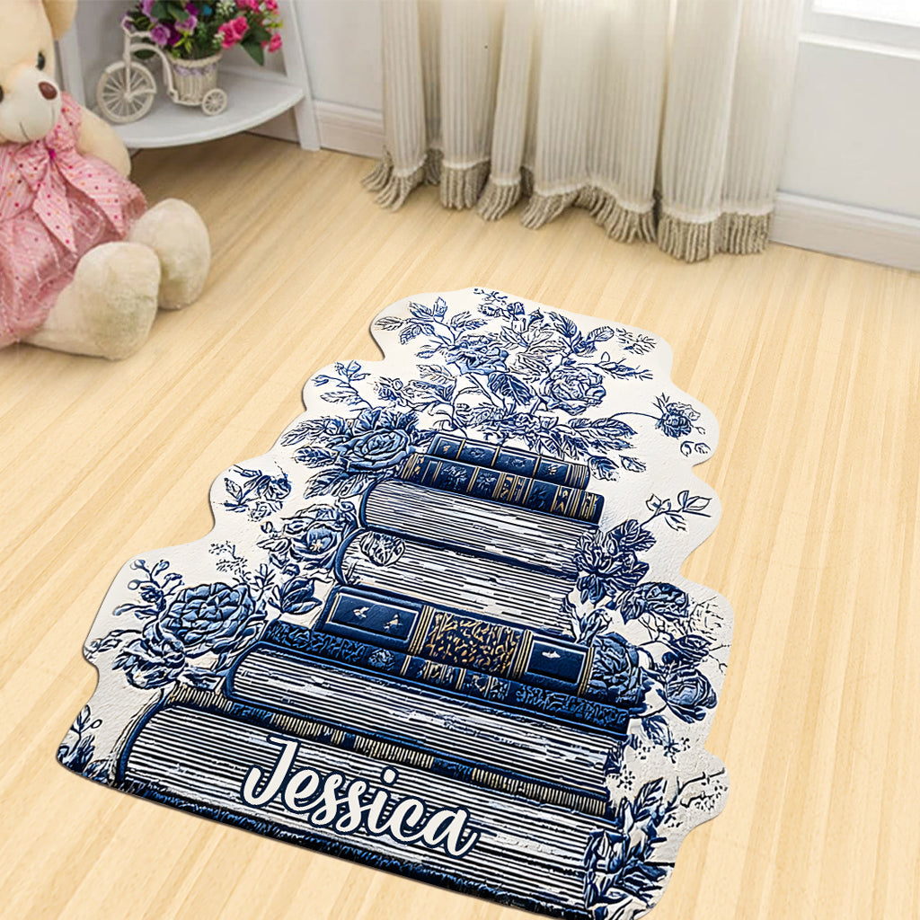 Vintage-Fußmatte/Teppich im Toile-de-Jouy-Stil mit Blumenmuster – personalisierbar in Buchform