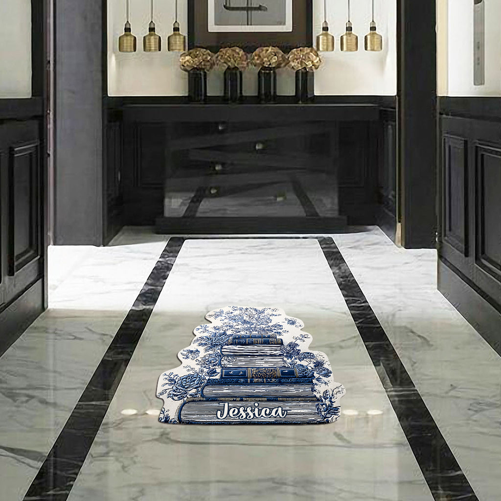 Vintage-Fußmatte/Teppich im Toile-de-Jouy-Stil mit Blumenmuster – personalisierbar in Buchform