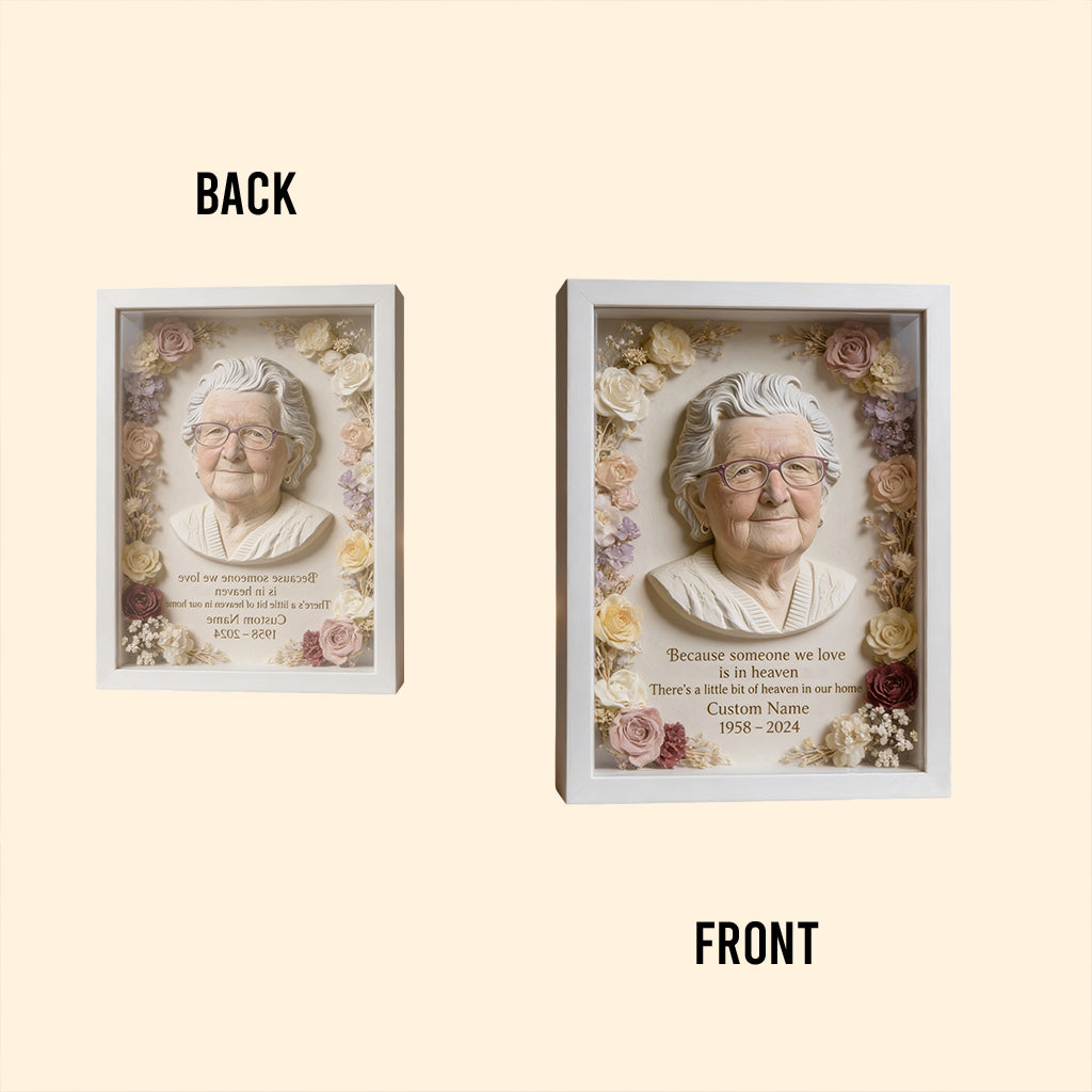 Individuell gestalteter Gedenkblumenkasten nach Foto – Personalisierte Gedenktafel aus Acryl in individueller Form