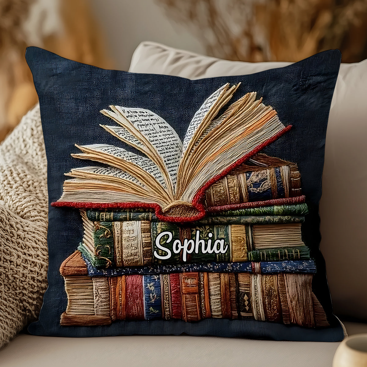 Love Books - Personalized Book Throw Pillow