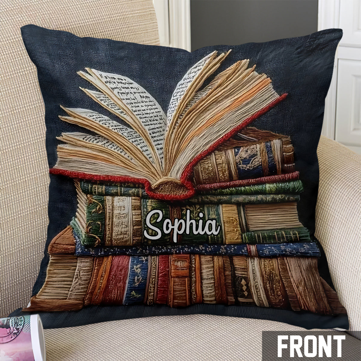 Love Books - Personalized Book Throw Pillow