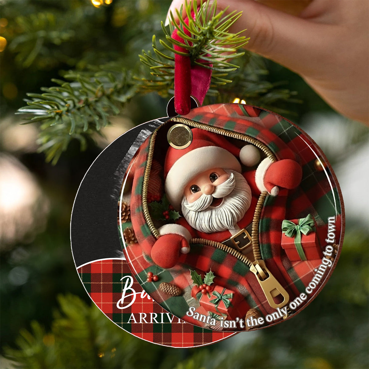 Weihnachtsgeschenk zur Schwangerschaftsverkündung – Personalisierter Schwangerschafts-Wendeschmuck