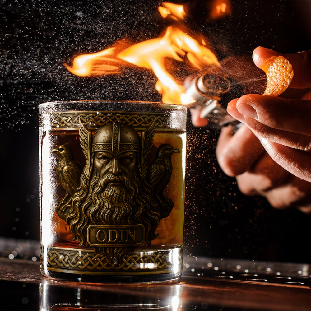 Allfather - Personalized Viking Whiskey Glass