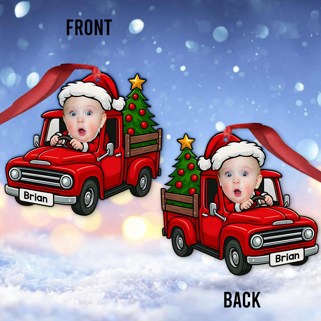 Little Santa driver - Personalized Kid Ornament