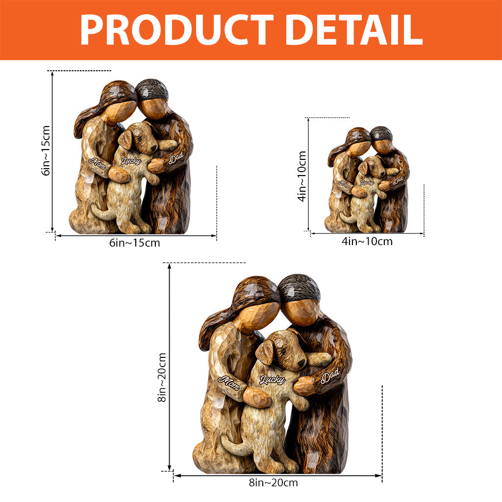 Du, ich und der Hund – personalisierte Acrylplakette in Hundeform