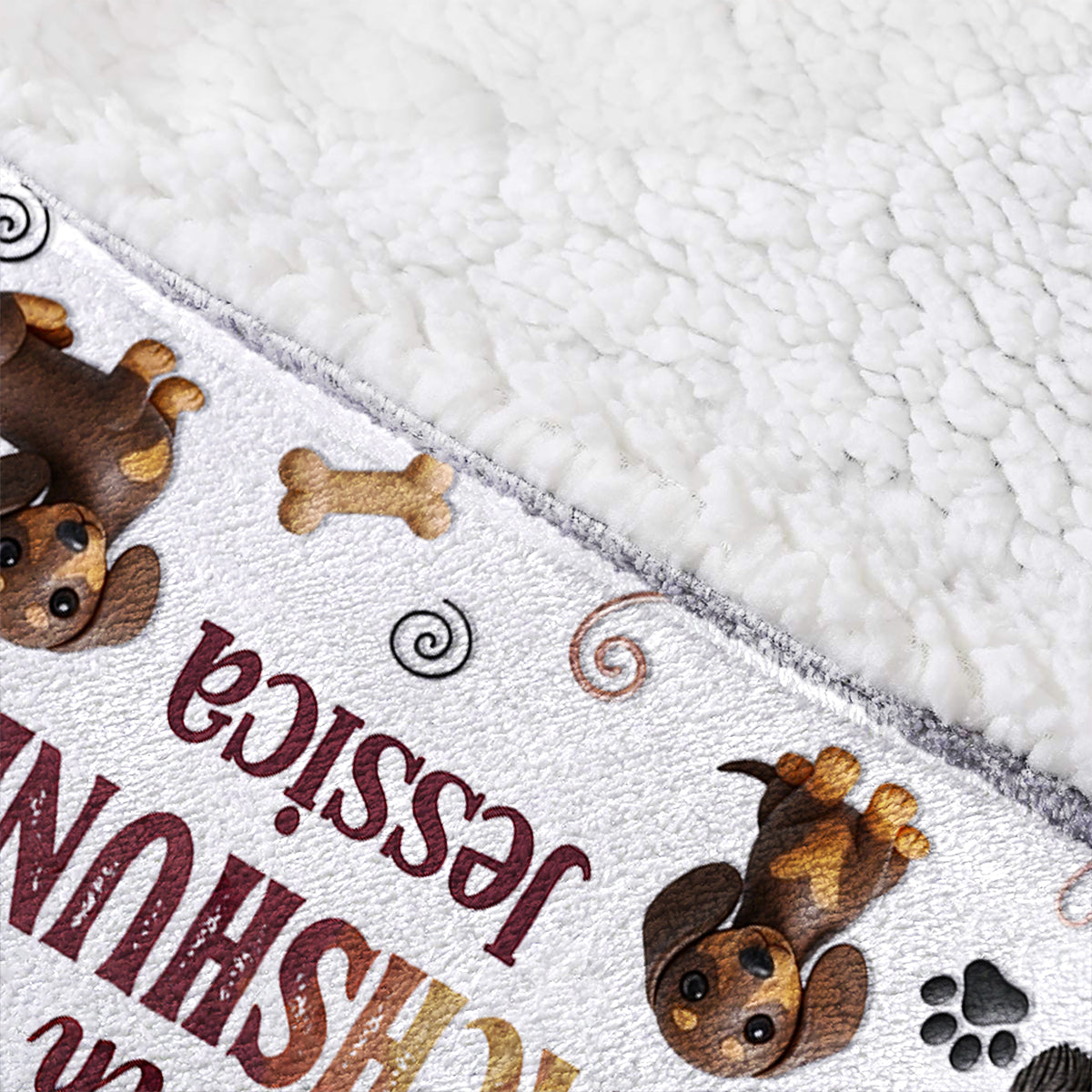 Life Is Better With Dogs - Personalized Dachshund Blanket Hoodie