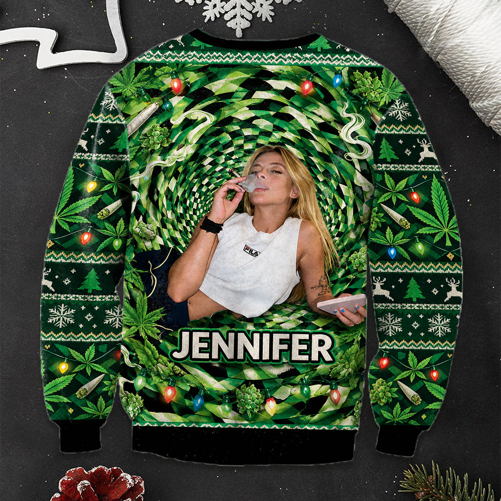 Stoner - Personalized Weed Ugly Sweater