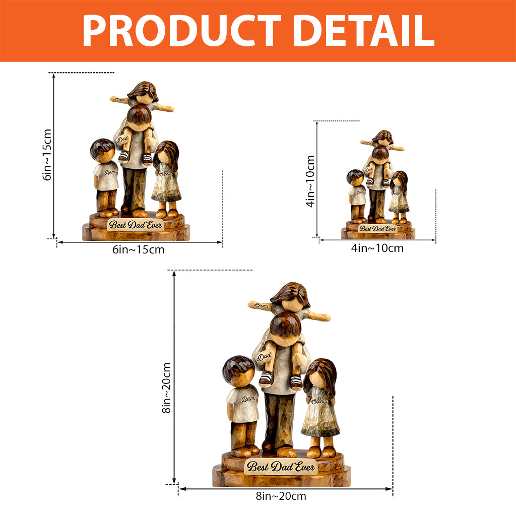 Bester Papa aller Zeiten – Personalisierte Acrylplakette in individueller Form für Väter