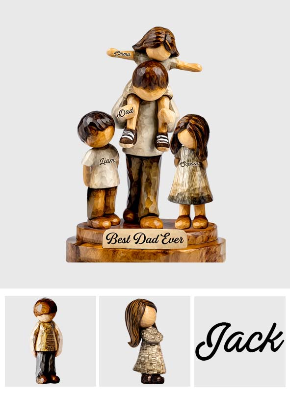 Bester Papa aller Zeiten – Personalisierte Acrylplakette in individueller Form für Väter