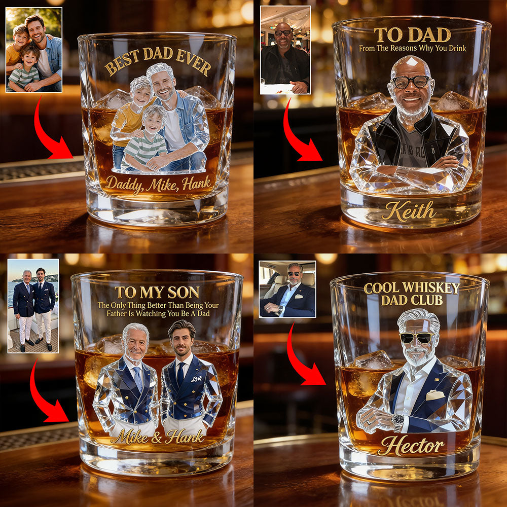 Cooles Geschenk für Papa, Vatertagsgeschenk - Personalisiertes Whiskeyglas