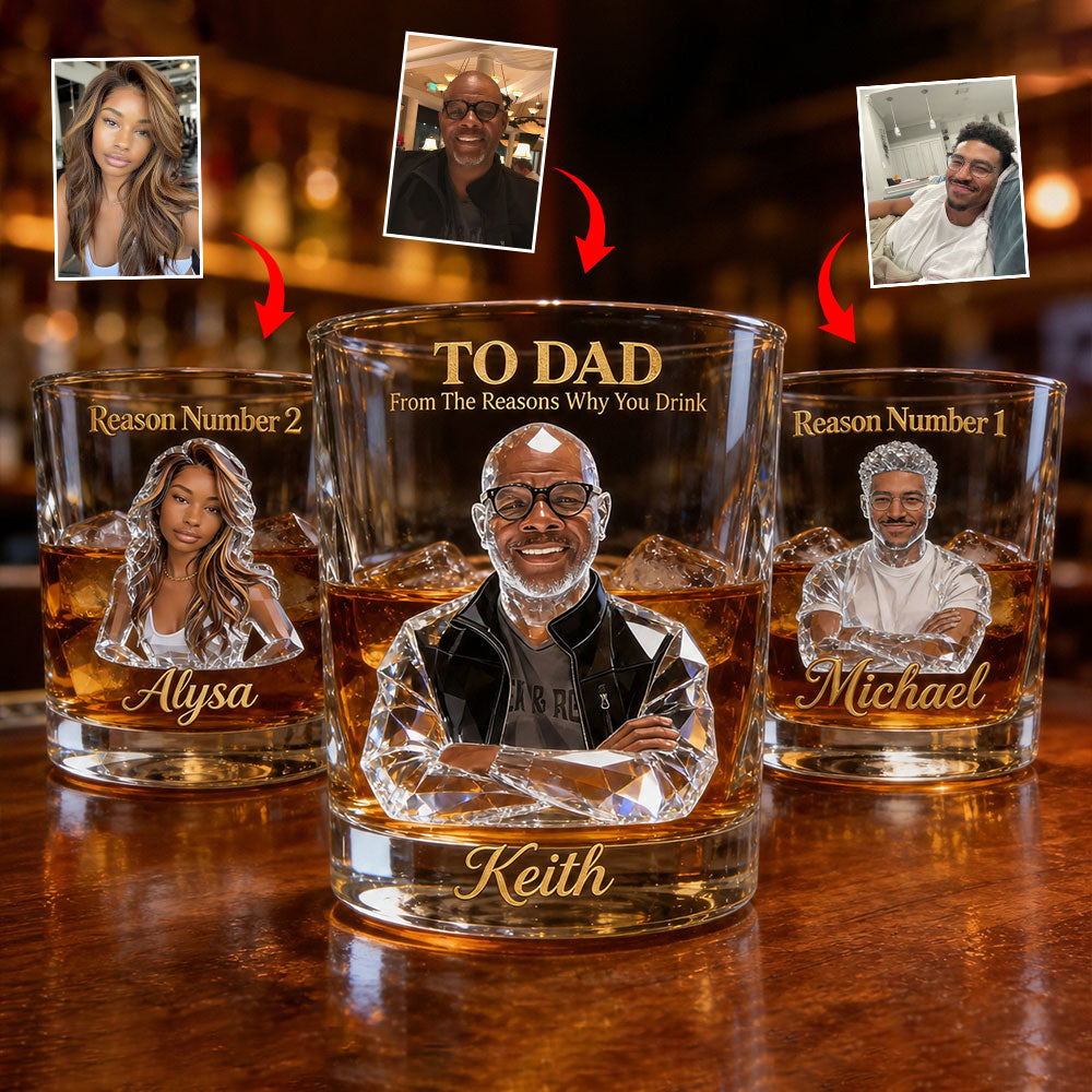 Cooles Geschenk für Papa, Vatertagsgeschenk - Personalisiertes Whiskeyglas