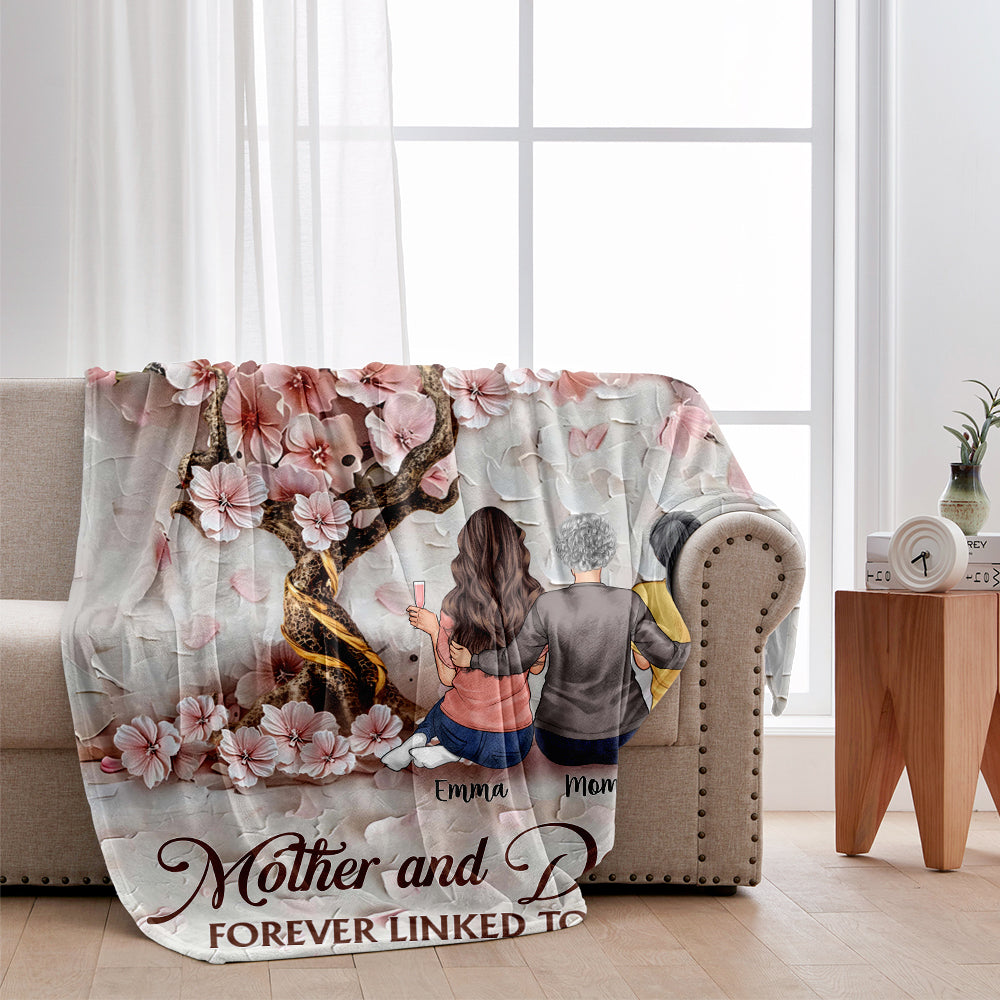 Mutter und Töchter für immer verbunden – personalisierte Mutterdecke
