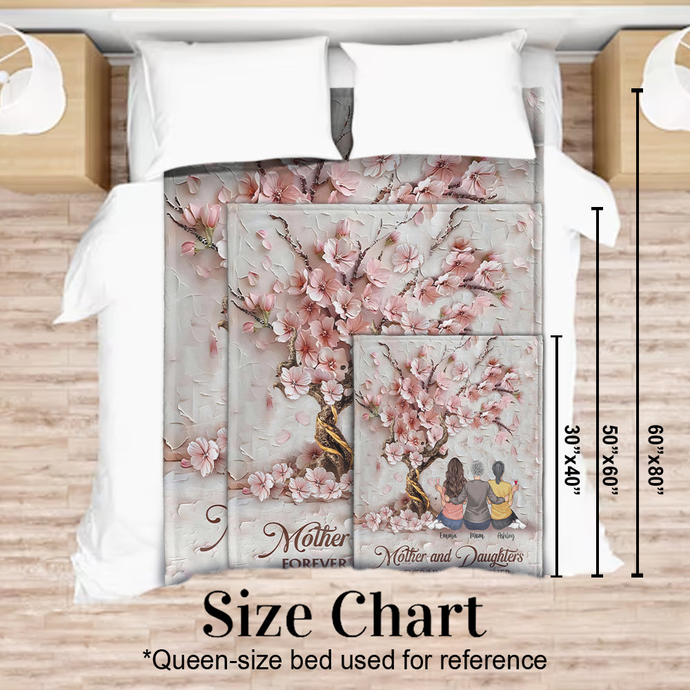 Mutter und Töchter für immer verbunden – personalisierte Mutterdecke