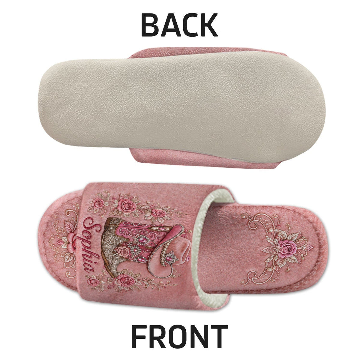 Cowgirl Boots - Personalisierte Cowgirl Pantoffeln mit offener Zehe